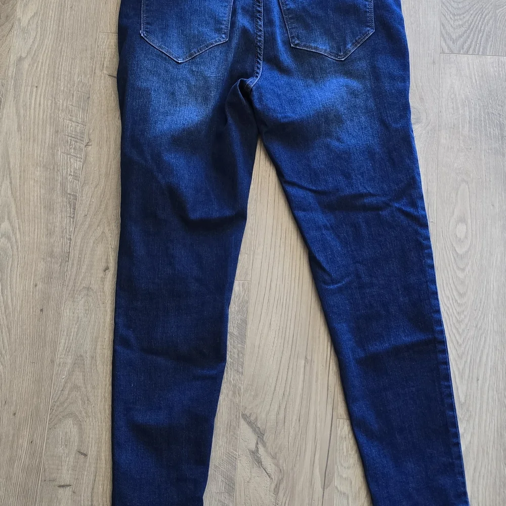 Classic Navy Distressed Skinny Jeans - Picture 14 of 16